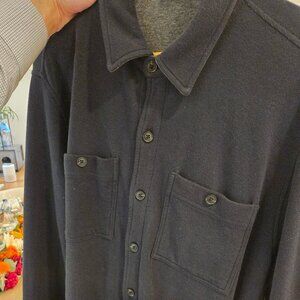 Vince Mens' Overshirt w/ Pockets in Navy Blue